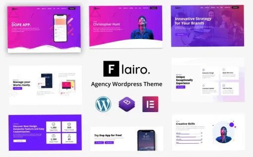 Flairo Responsive Agency WordPress Theme 1.0.1 GPL Theme
