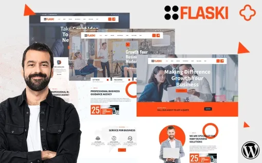 Flaksi Modern Easy Multipurpose Consulting WordPress Theme 1.0.0 GPL Theme