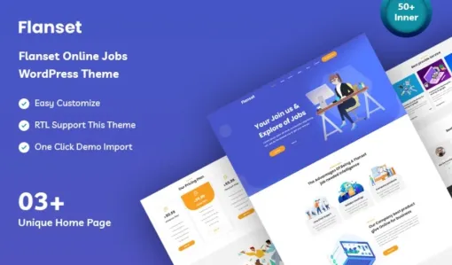 Flanset Online Jobs WordPress Theme 1.0.1 GPL Theme