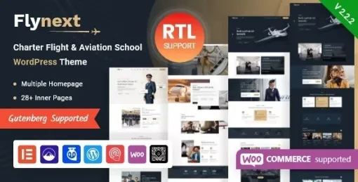 Flynext Multipurpose Aviation WordPress Theme + RTL 2.1.2 GPL Theme