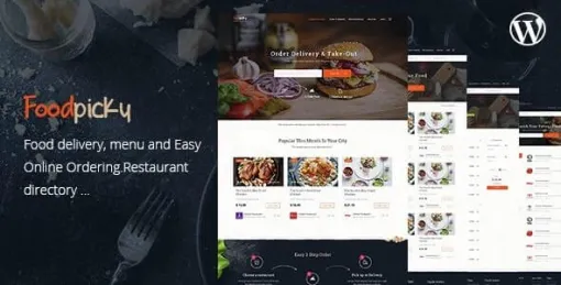 Food Delivery Restaurant Directory WordPress Theme FoodPicky 1.2.7 GPL Theme