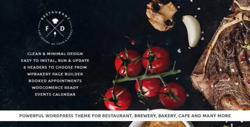 Food Drink An Elegant Cafe Restaurant WordPress Theme 1.5.2 GPL Theme