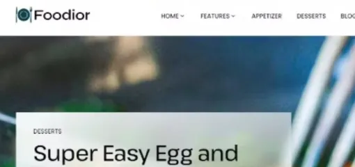 Foodior Personal Food Blog WordPress Theme 1.0 GPL Theme