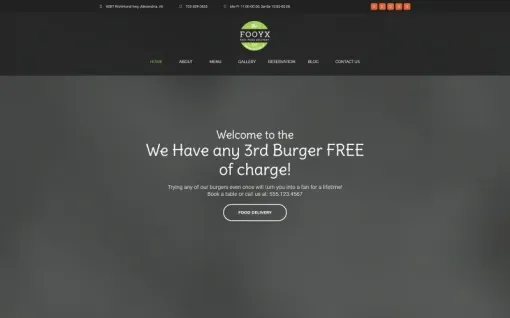 Fooxy Food Delivery Service WordPress Theme 1.0.0 GPL Theme
