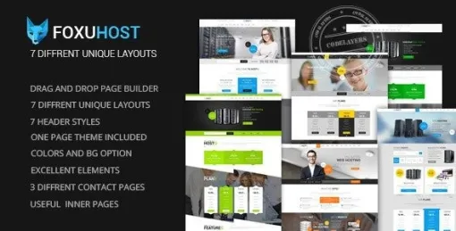 FoxuhHost Web Hosting WordPress Theme 1.3 GPL Theme