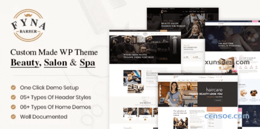 Fyna Beauty salon and Spa WordPress Theme with Appointments Booking 1.7 GPL Theme