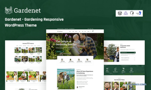 Gardenet Gardening Responsive WordPress Theme 1.0.1 GPL Theme