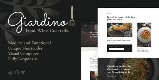 Giardino | An Italian Restaurant Cafe WordPress Theme 1.0.5 GPL Theme