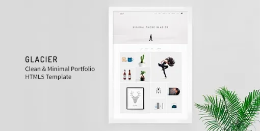 Glacier Minimal WordPress Portfolio Theme 5.0.0 GPL Theme