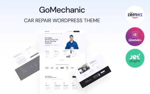 GoMechanic Car Services and Workshop WordPress theme WordPress Theme 1.0.1 GPL Theme
