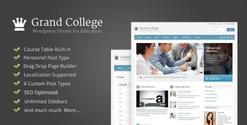 Grand College WordPress Theme For Education 1.3.3 GPL Theme