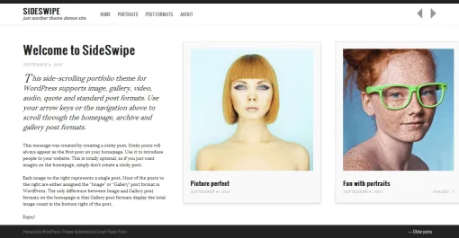 Graph Paper Press Sideswipe WordPress Theme 1.0.9.1 GPL Theme
