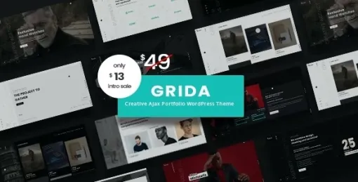 Grida Ajax Portfolio WordPress Theme 1.2.0 GPL Theme