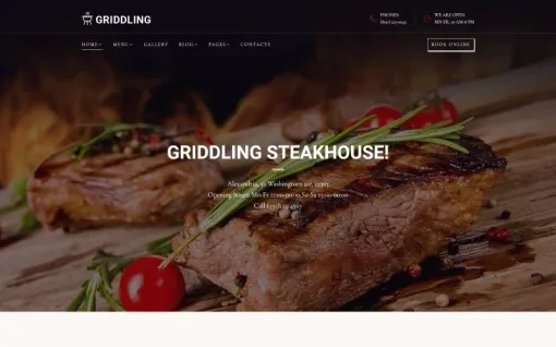 Griddling Meat Barbecue Restaurant WordPress Theme 1.0.0 GPL Theme
