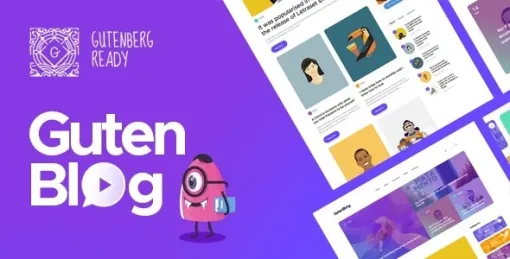 Gutenblog Modern Blog WordPress Theme 1.2 GPL Theme
