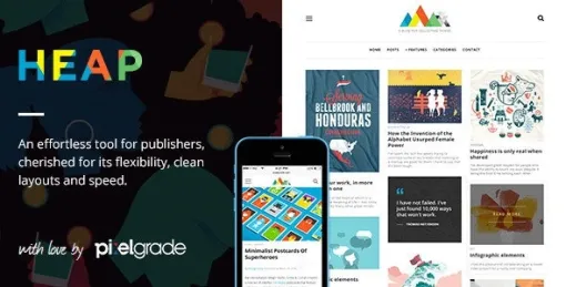 HEAP A Snappy Responsive WordPress Blog Theme 1.9.8 GPL Theme