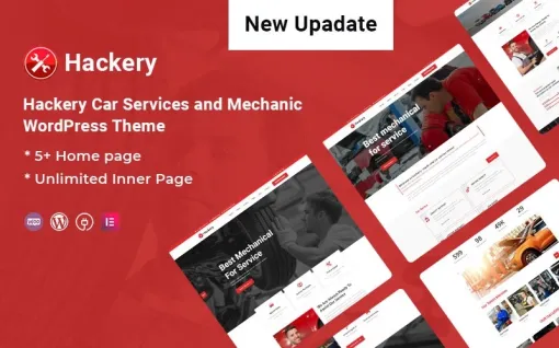 Hackery Car Services and Mechanic WordPress Theme 1.1.0 GPL Theme