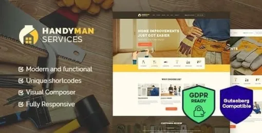 Handyman | Construction and Repair Services Building WordPress Theme 1.4 GPL Theme
