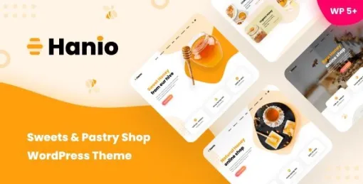 Hanio Sweets Pastry Shop WordPress Theme 1.95 GPL Theme
