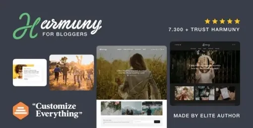 Harmuny Modern WordPress Blog Theme 1.4.1 GPL Theme