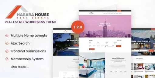 Hasara House Real Estate Responsive WordPress Theme 1.2.0 GPL Theme