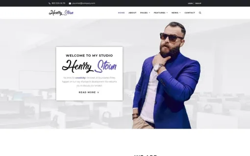 Henry Stoun Personal Website WordPress Theme 1.0.1 GPL Theme
