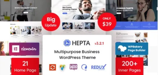 Hepta Multipurpose Business Theme 3.2.0 GPL Theme