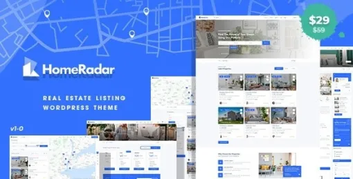 HomeRadar Real Estate WordPress Theme 1.0.5 GPL Theme