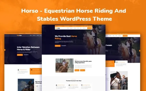 Horso Equestrian Horse Riding And Stables WordPress Theme 2.0.0 GPL Theme