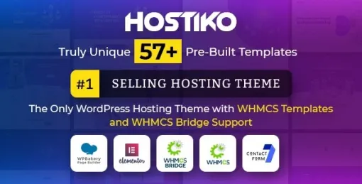 Hostiko WordPress WHMCS Hosting Theme 83.0.0 GPL Theme