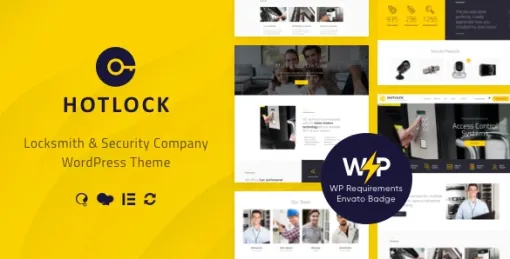 HotLock | Locksmith Security Systems WordPress Theme + RTL 1.3.4 GPL Theme