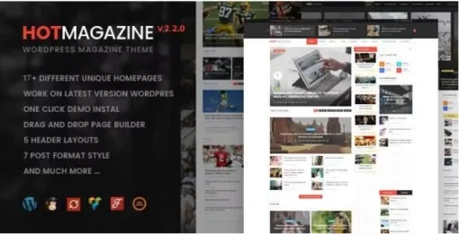 Hotmagazine News Magazine WordPress Theme 2.4 GPL Theme