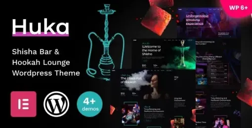 Huka Shisha Bar Hookah Lounge WordPress Theme 1.02 GPL Theme