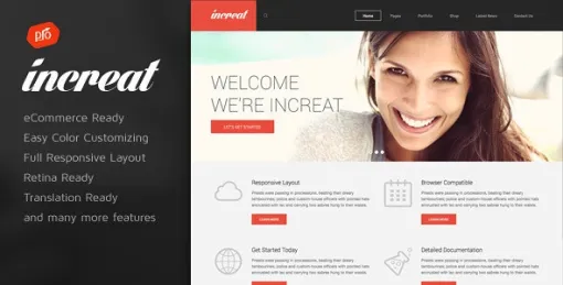 Increat Responsive Multi-Purpose Theme 2.7 GPL Theme