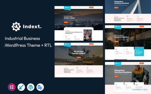 Indext Industrial Business WordPress Theme 2.3 GPL Theme