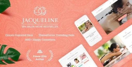 Jacqueline | Spa Massage Salon Beauty WordPress Theme + Elementor 2.12 GPL Theme