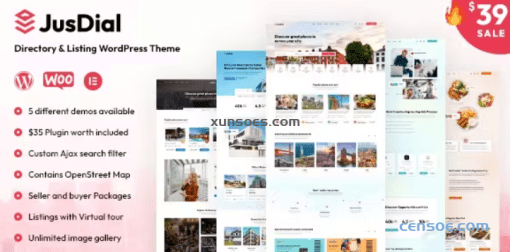 JusDial- Directory and Listing WordPress Theme 1.0.1 GPL Theme
