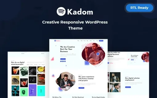 Kadom Creative Responsive WordPress Theme 1.0.0 GPL Theme