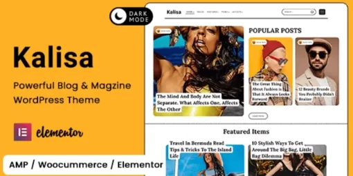 Kalisa | Blog Magazine WordPress Theme 1.8 GPL Theme
