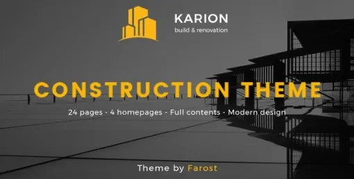 Karion Construction Building WordPress Theme 1.8 GPL Theme