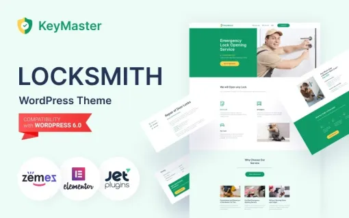 KeyMaster Security Services WordPress Theme 1.0.1 GPL Theme