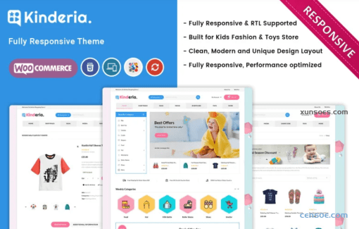 Kinderia The Mega Kids Fashion Store WooCommerce Theme 1.1.0 GPL Theme