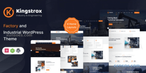 Kingstrox Factory and Industrial Business WordPress Theme 1.0.0 GPL Theme