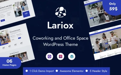 Lariox Corporate and Business WordPress Theme 1.0.0 GPL Theme