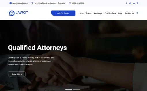 LawGit Law, Lawyer Attorney WordPress Theme 1.2.1 GPL Theme