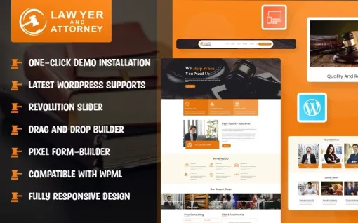 Lawyer and Attorney WordPress Theme 1.0.0 GPL Theme