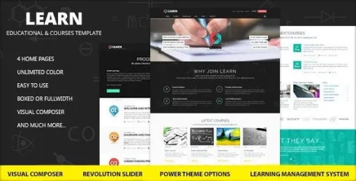 Learn Education, eLearning WordPress Theme 1.0.9.2 GPL Theme