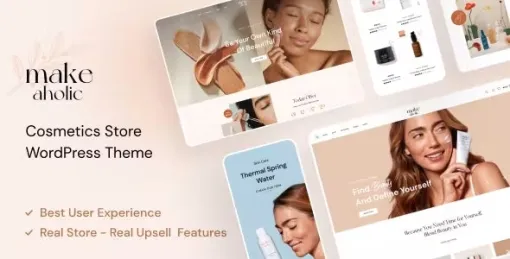 Makeaholic Beauty Cosmetics WordPress Theme 1.4.1 GPL Theme