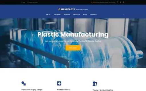Manufacto Industrial and Manufacturing Company WordPress Theme 1.0.0 GPL Theme