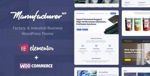 Manufacturer Factory and Industrial WordPress Theme 1.3.10 GPL Theme